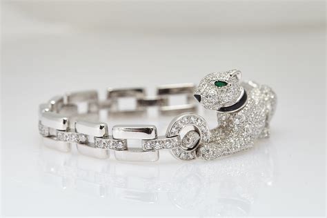 cartier designed diamond panther bracelet.